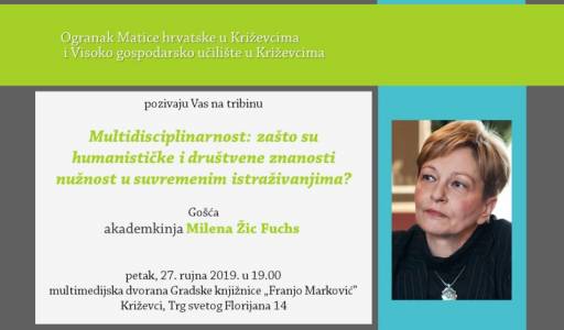 Poziv na predavanje akademkinje Milene Žic Fuchs