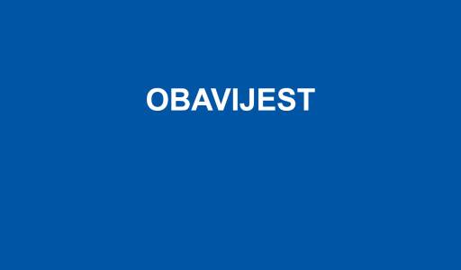 OBAVIJEST - nastupno predavanje